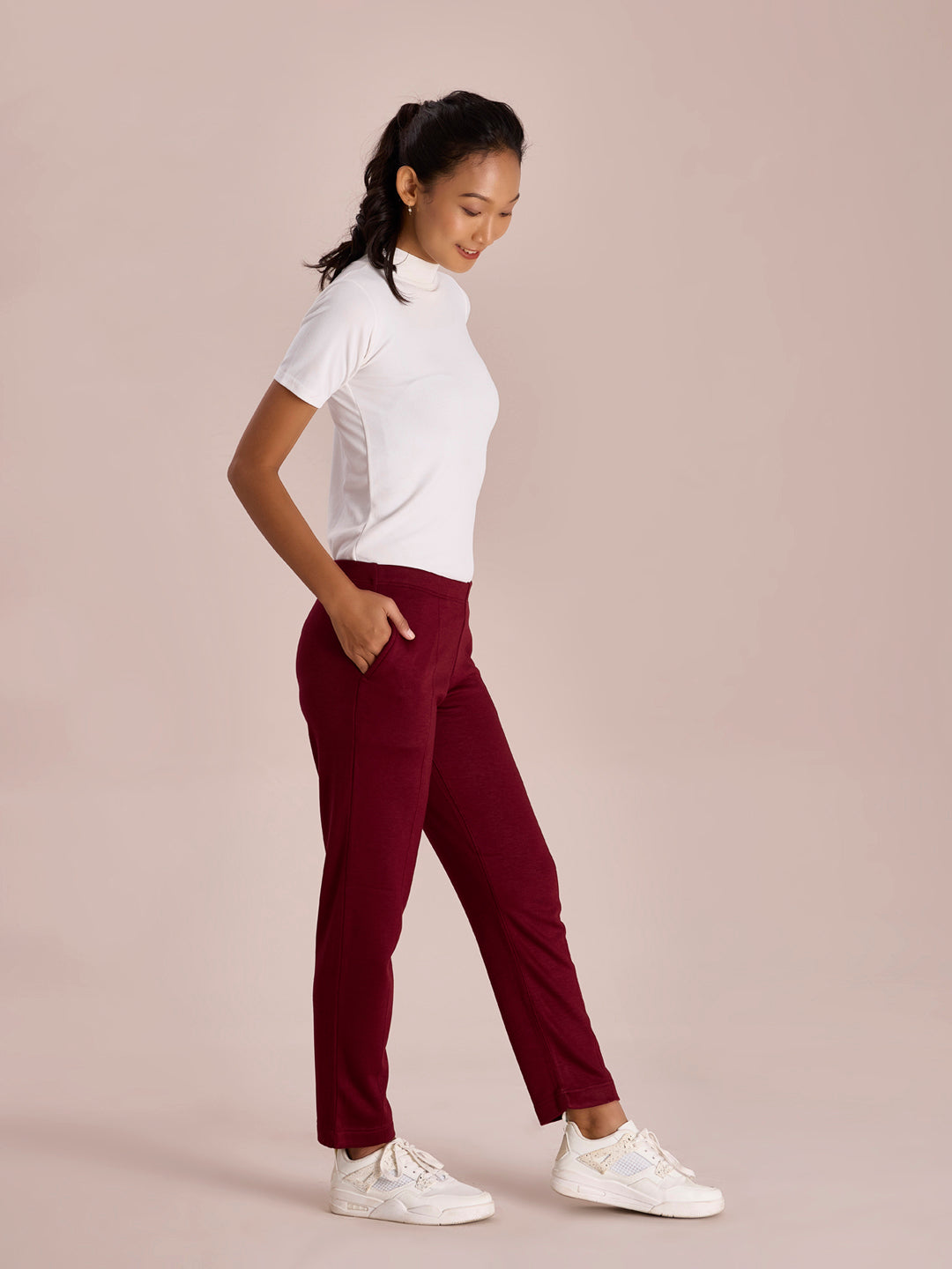 Maroon Fleece Ultra Warm Kurti Pant