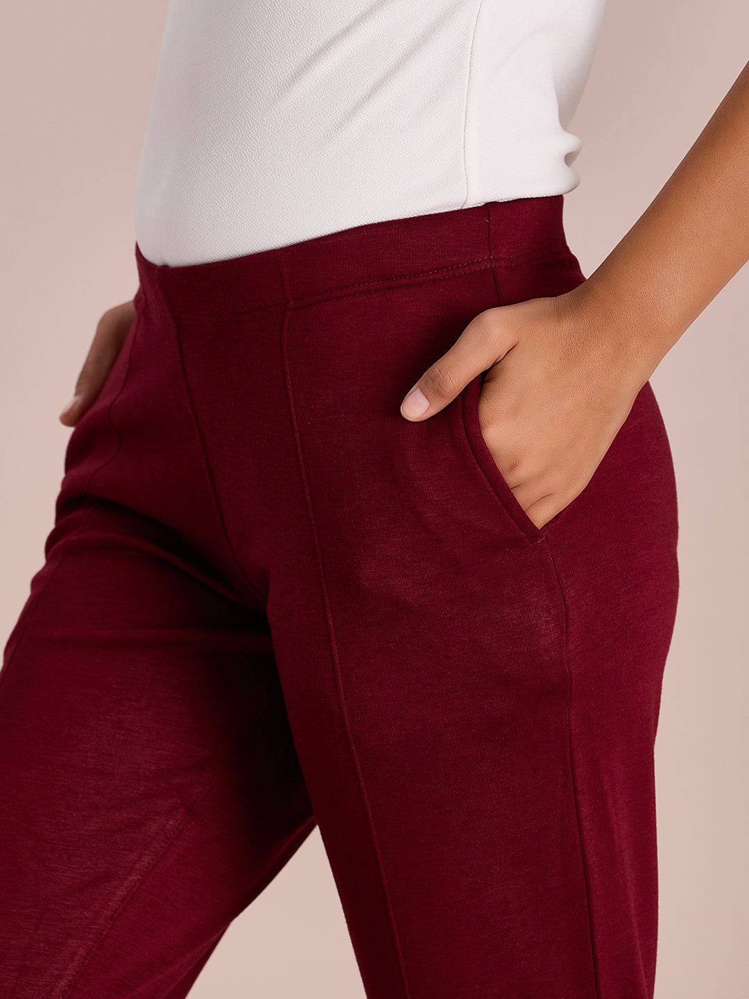 Maroon Fleece Ultra Warm Kurti Pant