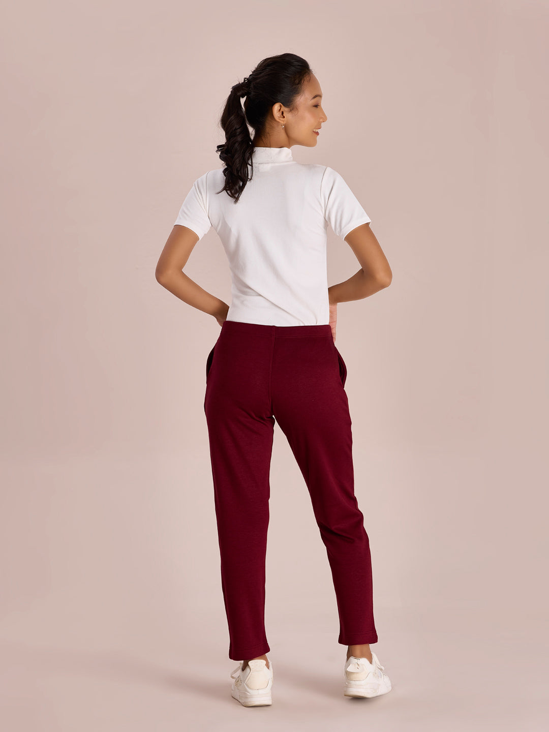 Maroon Fleece Ultra Warm Kurti Pant