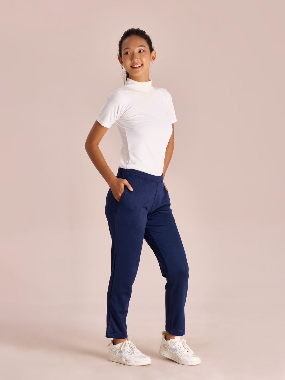 Navy Fleece Ultra Warm Kurti Pant