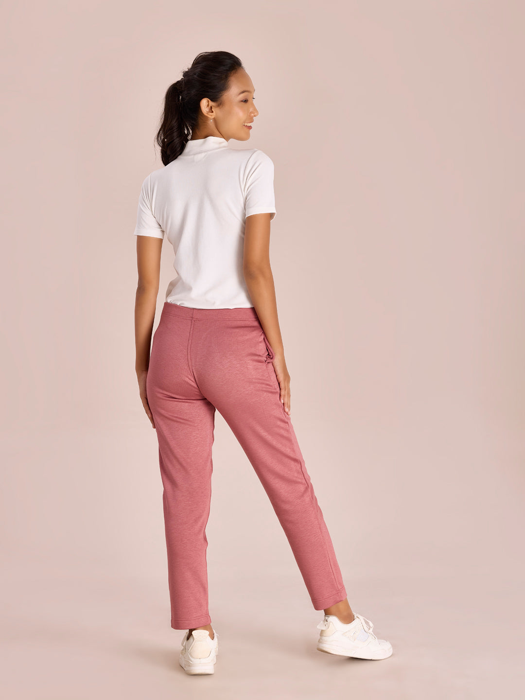 Rusty Pink Fleece Ultra Warm Kurti Pant