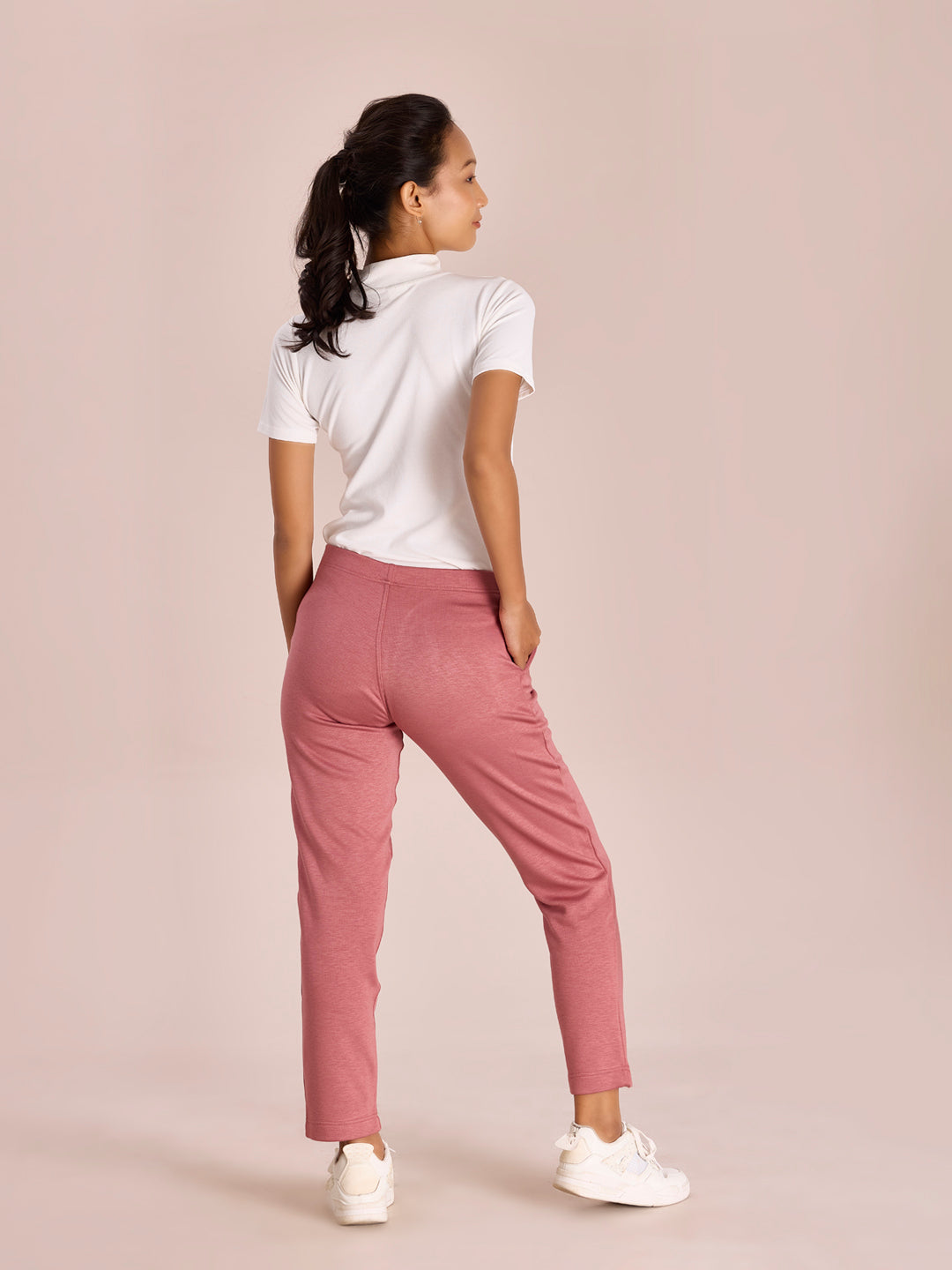 Rusty Pink Fleece Ultra Warm Kurti Pant