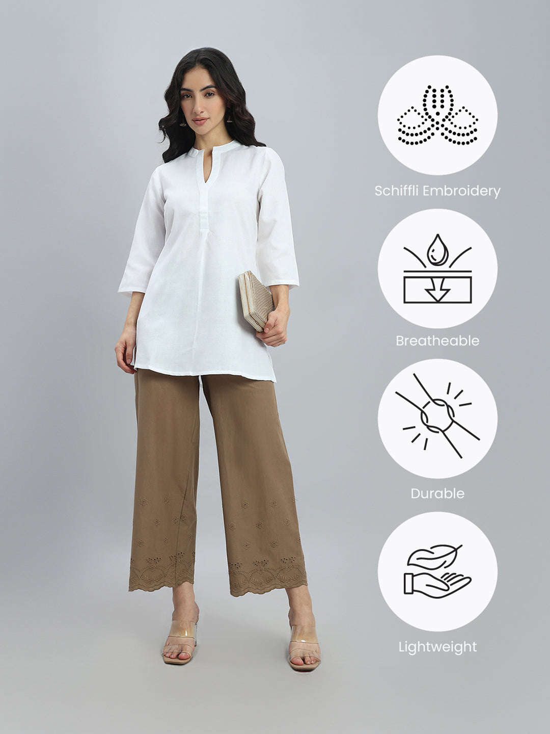 Light Brown Hakoba Wide Pant