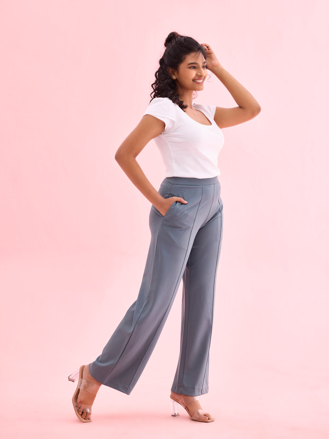 Ocean Green Roma Ponte Wide Pants