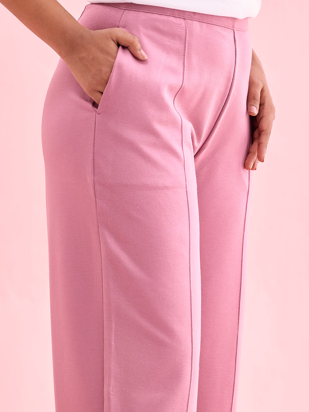 Rusty Pink Roma Ponte Wide Pants