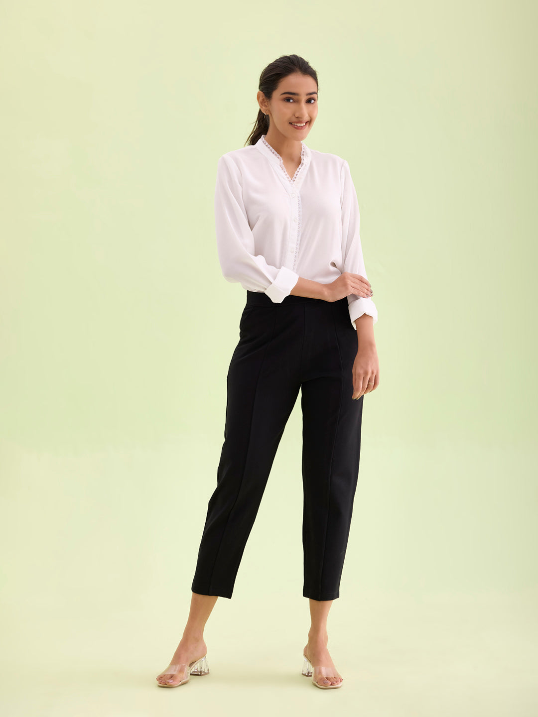 Black Roma Ponte Pants