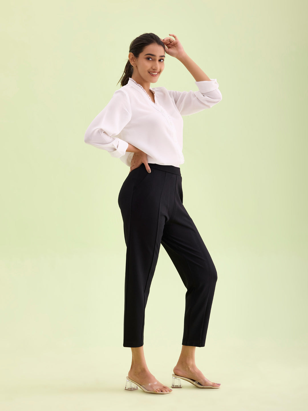 Black Roma Ponte Pants