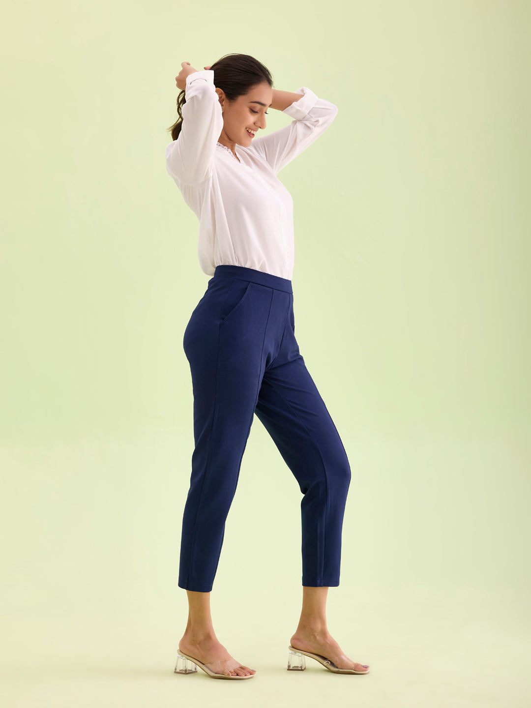 Navy Roma Ponte Pants