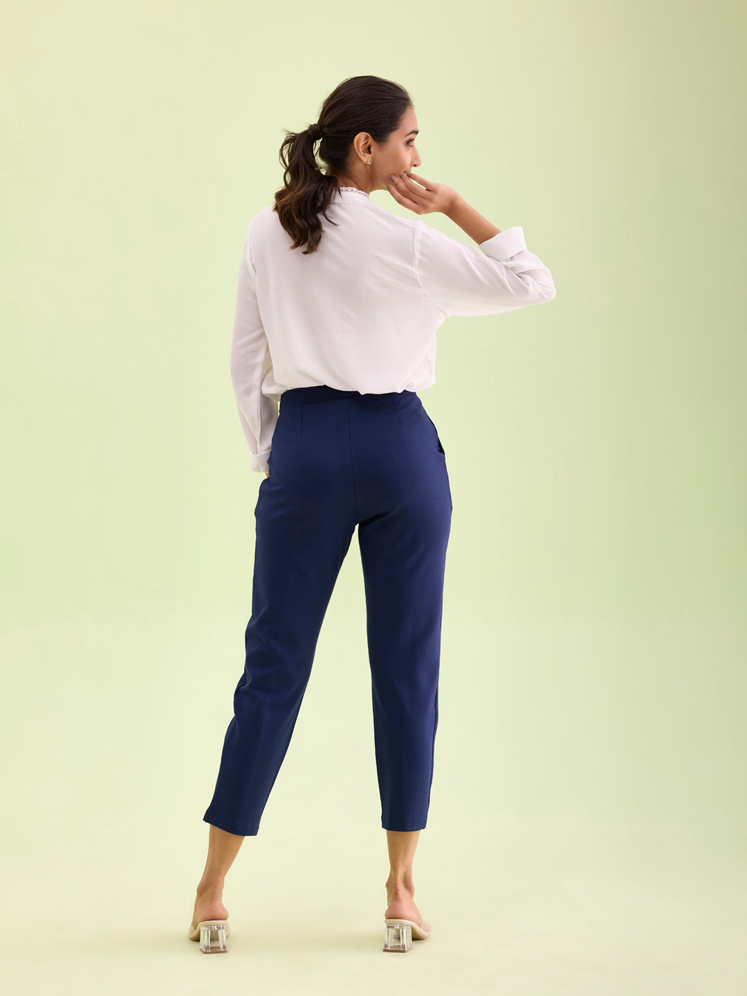 Navy Roma Ponte Pants