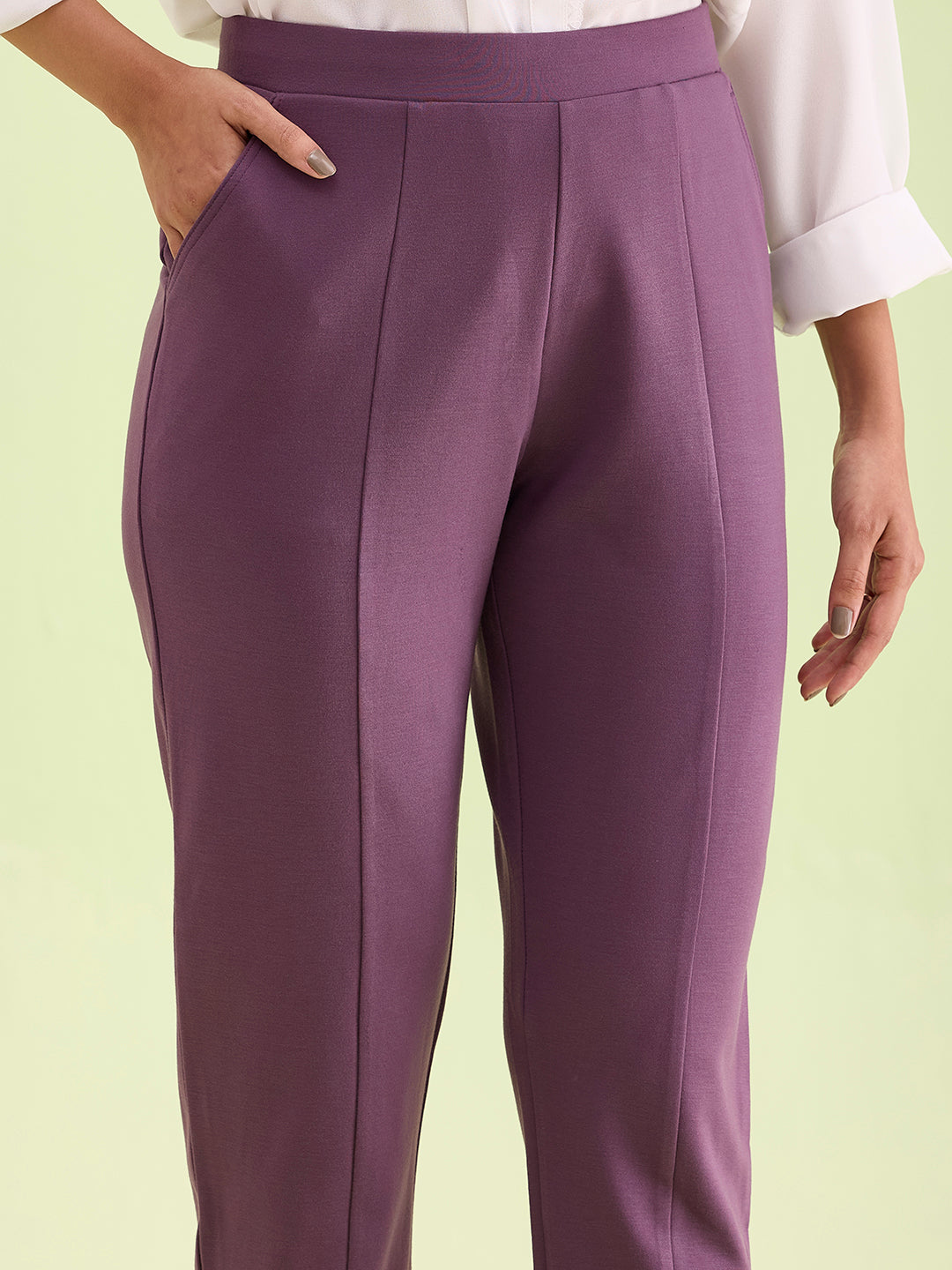 Purple Roma Ponte Pants