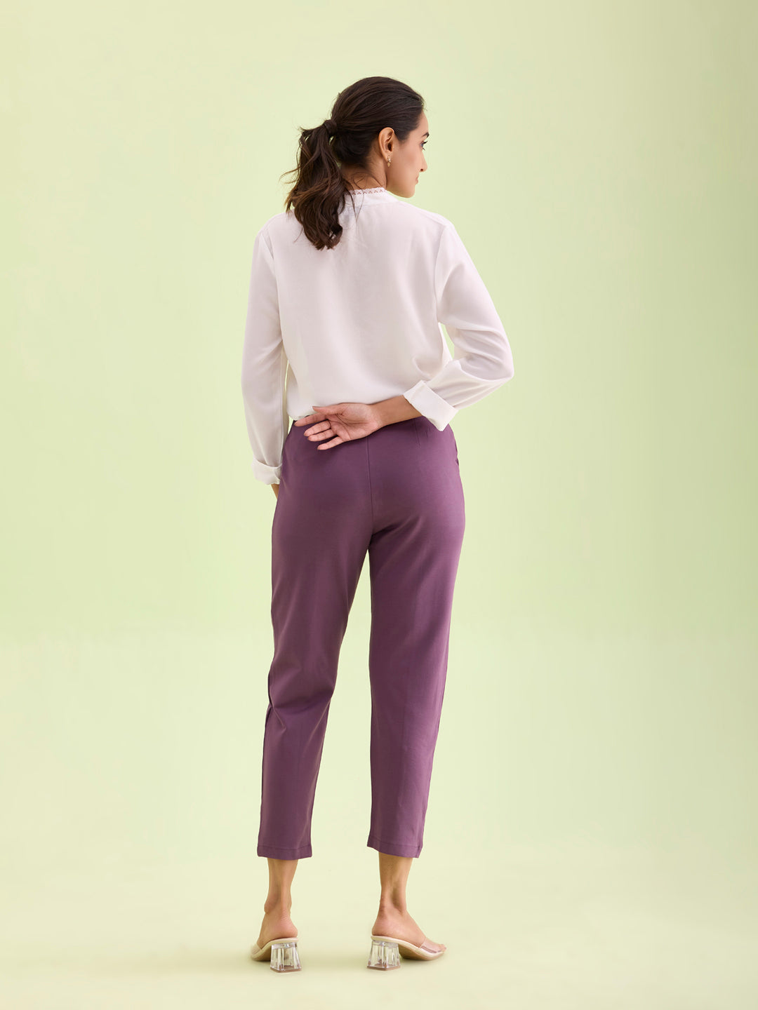 Purple Roma Ponte Pants