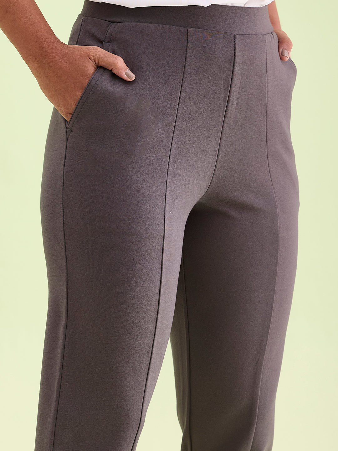 Silver Grey Roma Ponte Pants