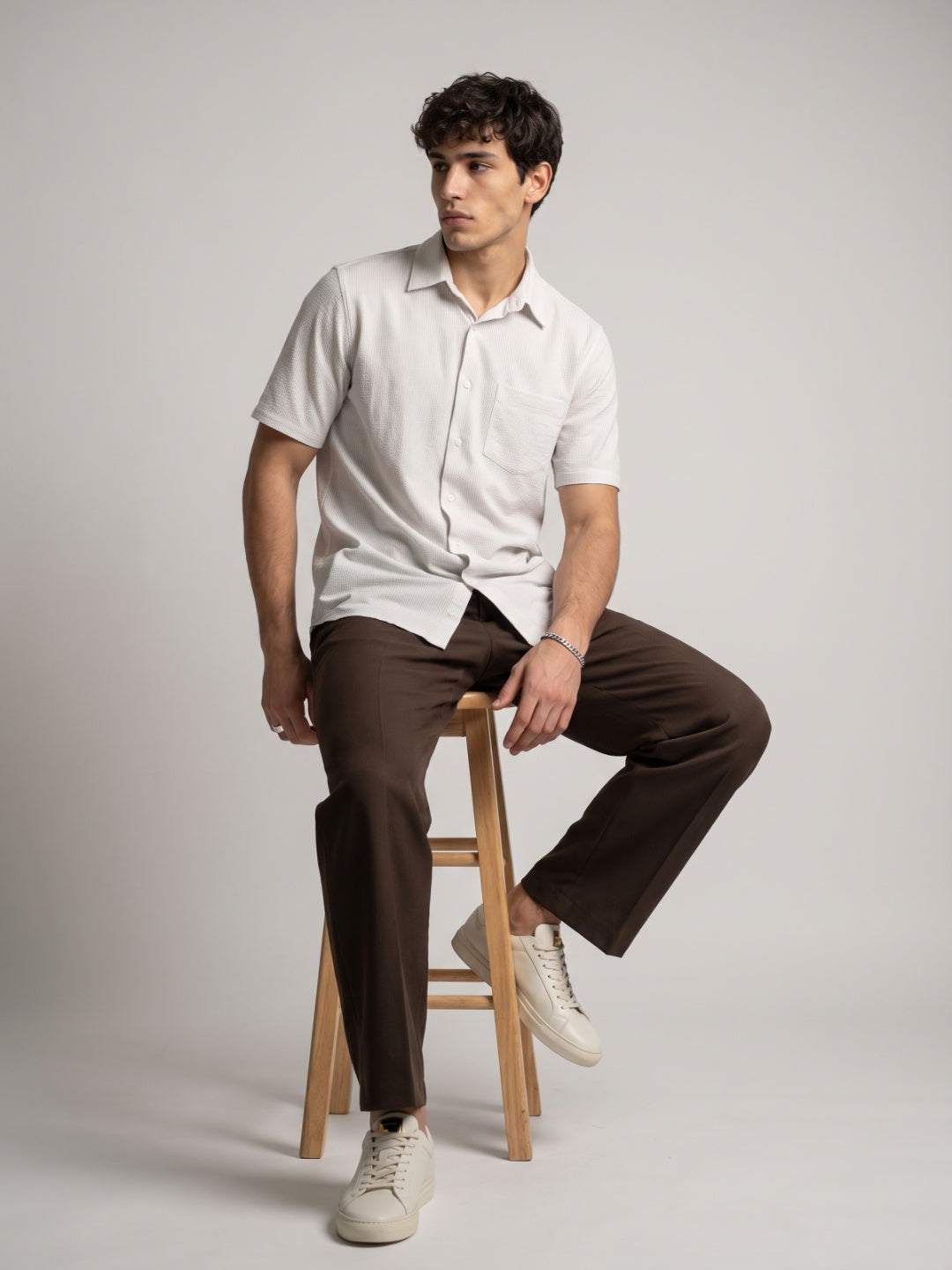 Wrinkle Free Half Sleeve Flex Knit Shirt