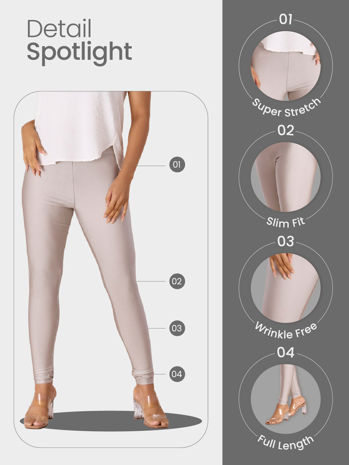 Copper Nylon Stretch Shimmer Churidar