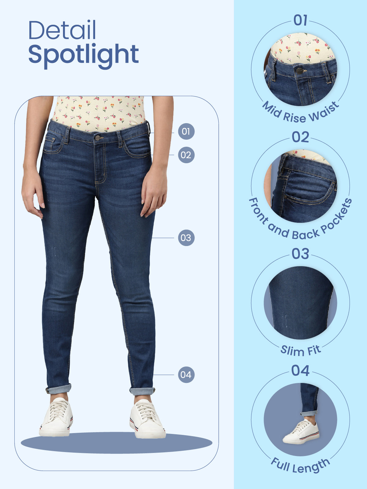 Light Blue Denim Skinny Jeans