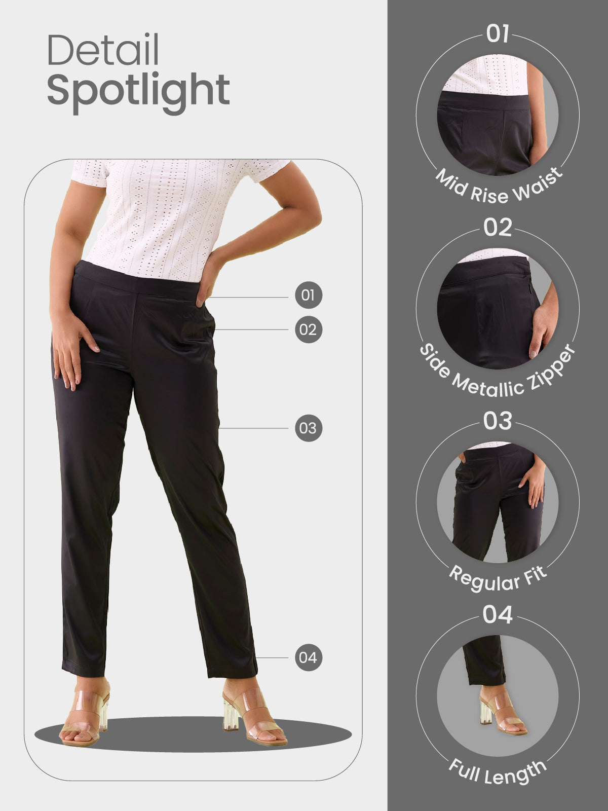 Copper Polyester Shiny Pants