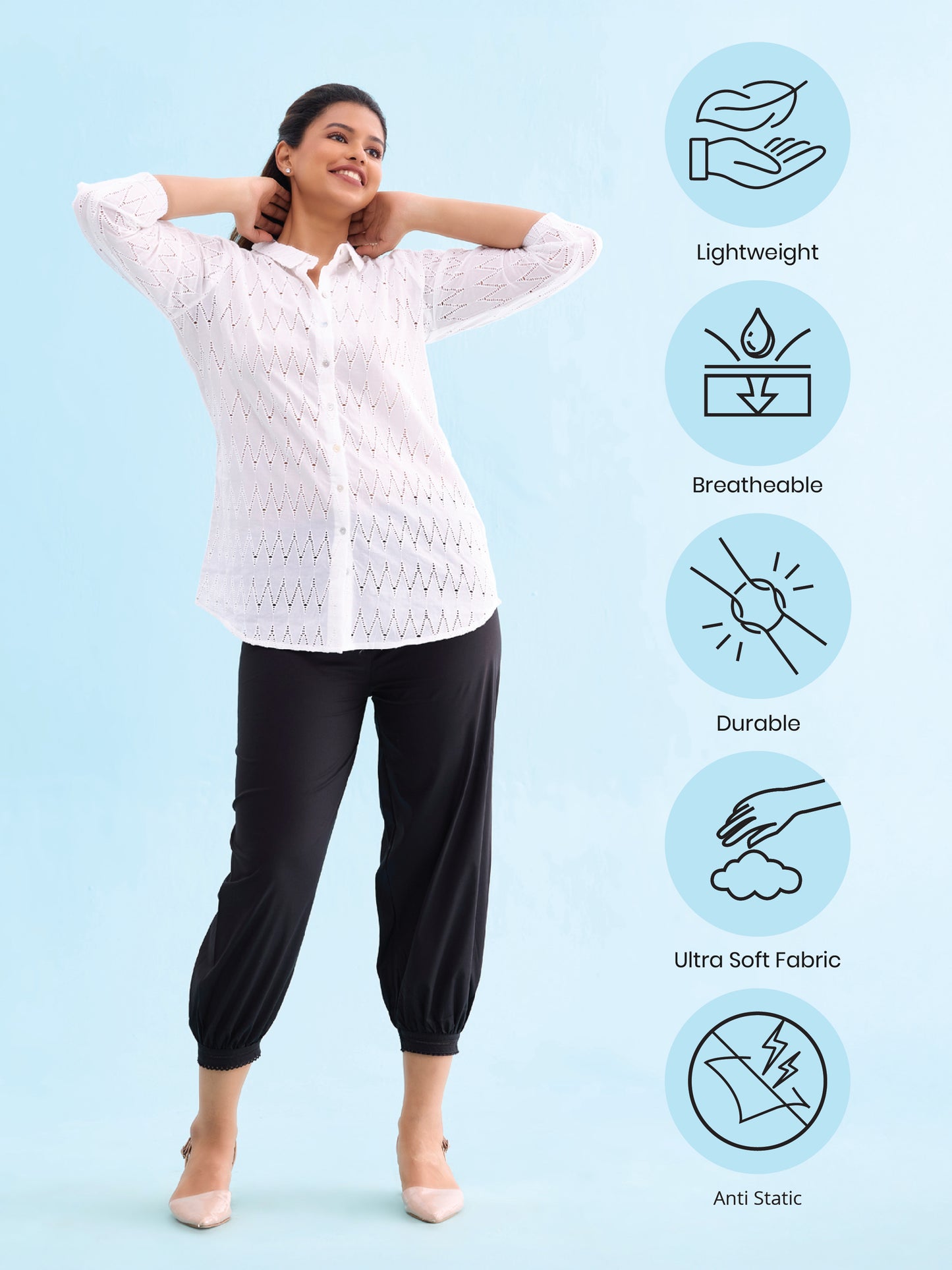 Black Cotton Cambric Lace Salwar