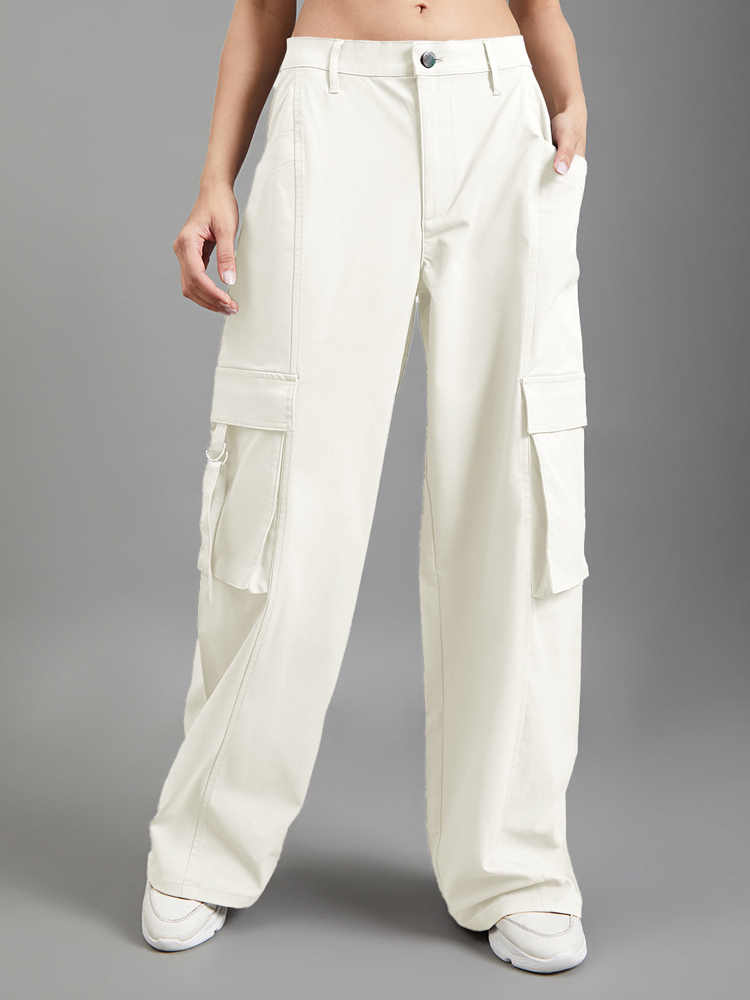 Cream Cargo Pants