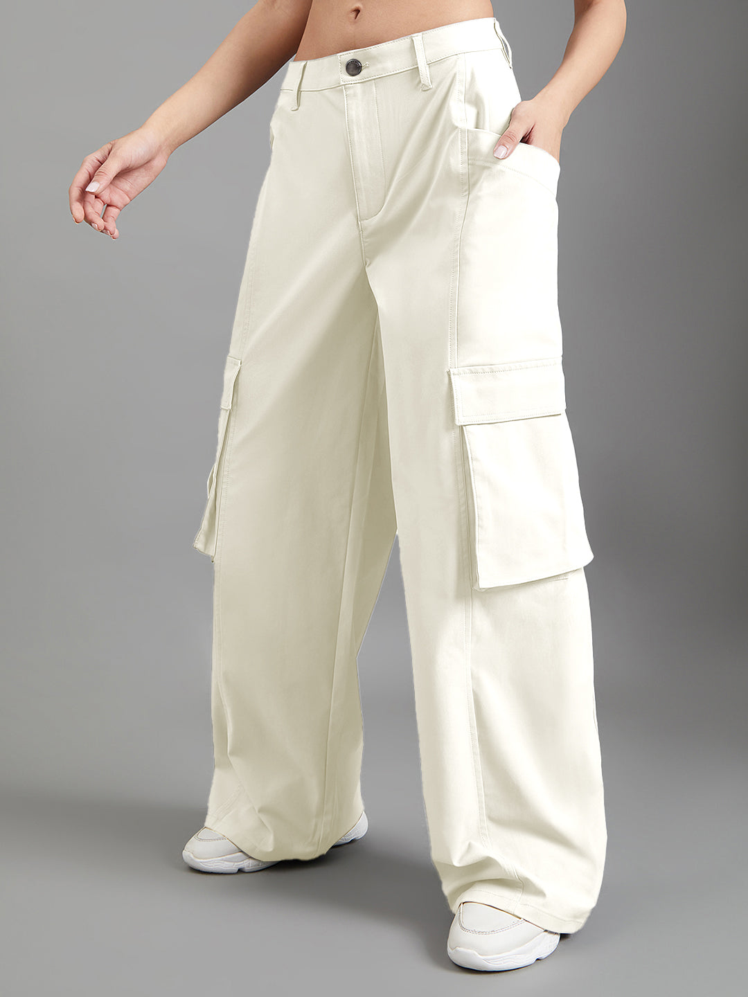 Cream Cargo Pants
