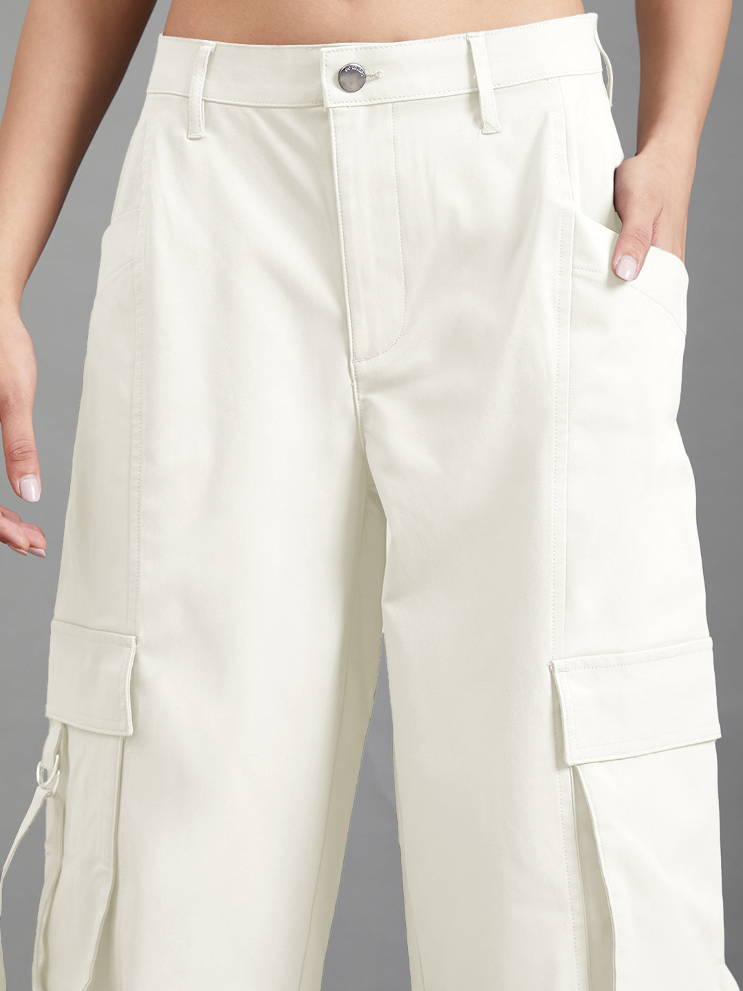 Cream Cargo Pants