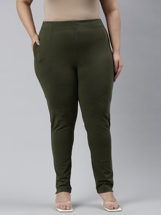 Plain Olive Green Women Formal Pant, Waist Size: m28 at Rs 350/piece in New  Delhi