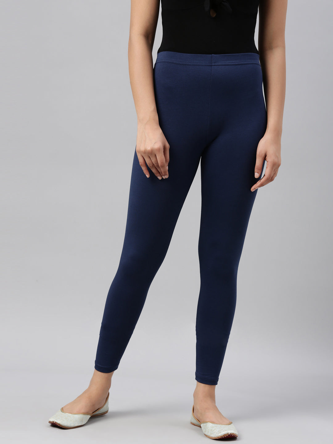 Buy Black current Leggings for Women by GO COLORS Online | Ajio.com