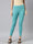 Dark Mint Cotton Stretch Cropped Leggings