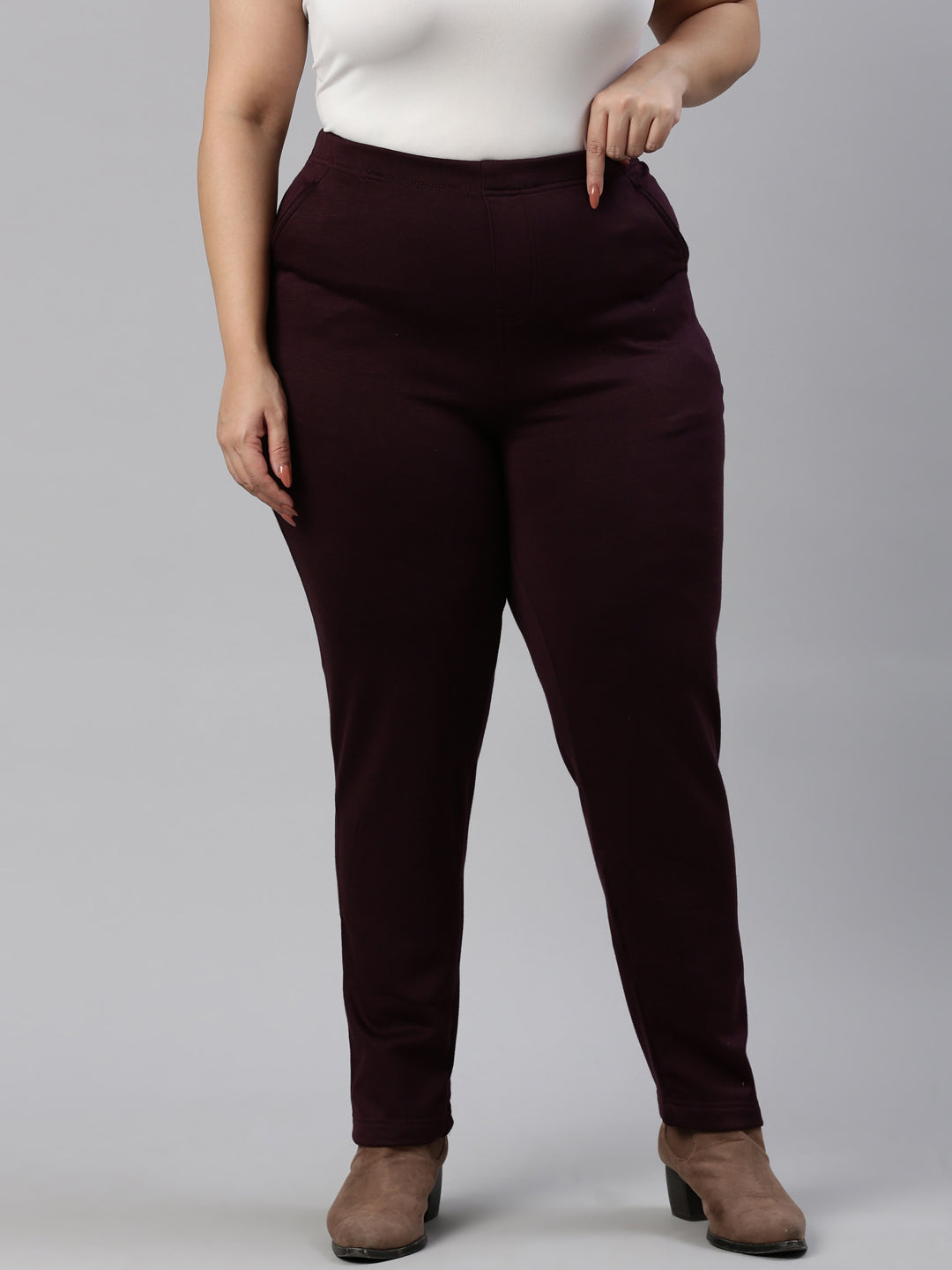 Maroon Velour Ultra Warm Pants