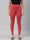 Young Red Cotton Stretch Ankle Length Leggings