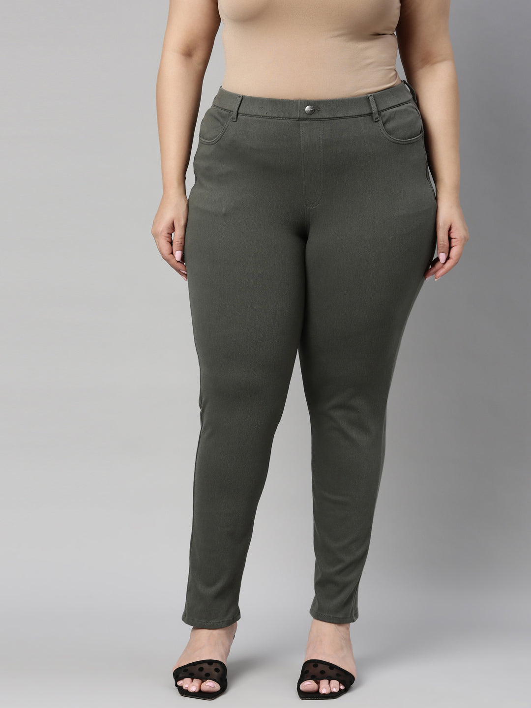 Buy Green Jeans & Jeggings for Women by GO COLORS Online