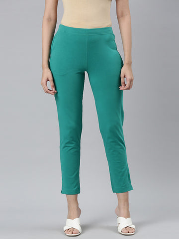 OBJECT Slim fit Pants 'Bella Lisa' in Dark Green | ABOUT YOU