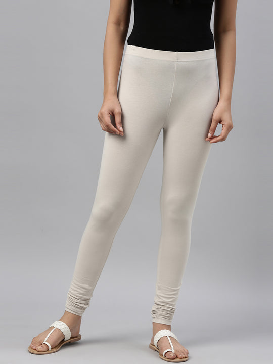 Buy Go Colors Women Yellow Solid Stretch Leggings Online at Best