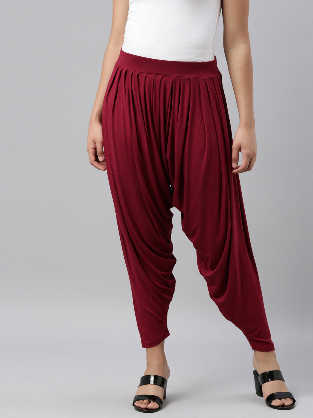 Buy PISTAA Women Maroon Solid Cotton Blend Single Patiala Online at Best  Prices in India - JioMart.
