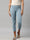 Dusty Blue Cotton Stretch Cropped Leggings