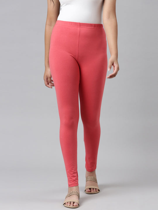 Go Colors Coral Leggings - Get Best Price from Manufacturers