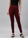 Bright Maroon Cotton Stretch Churidar