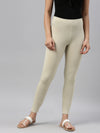 Green Mist Cotton Stretch Ankle Length Leggings