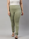 Dusty Green Cotton Stretch Churidar