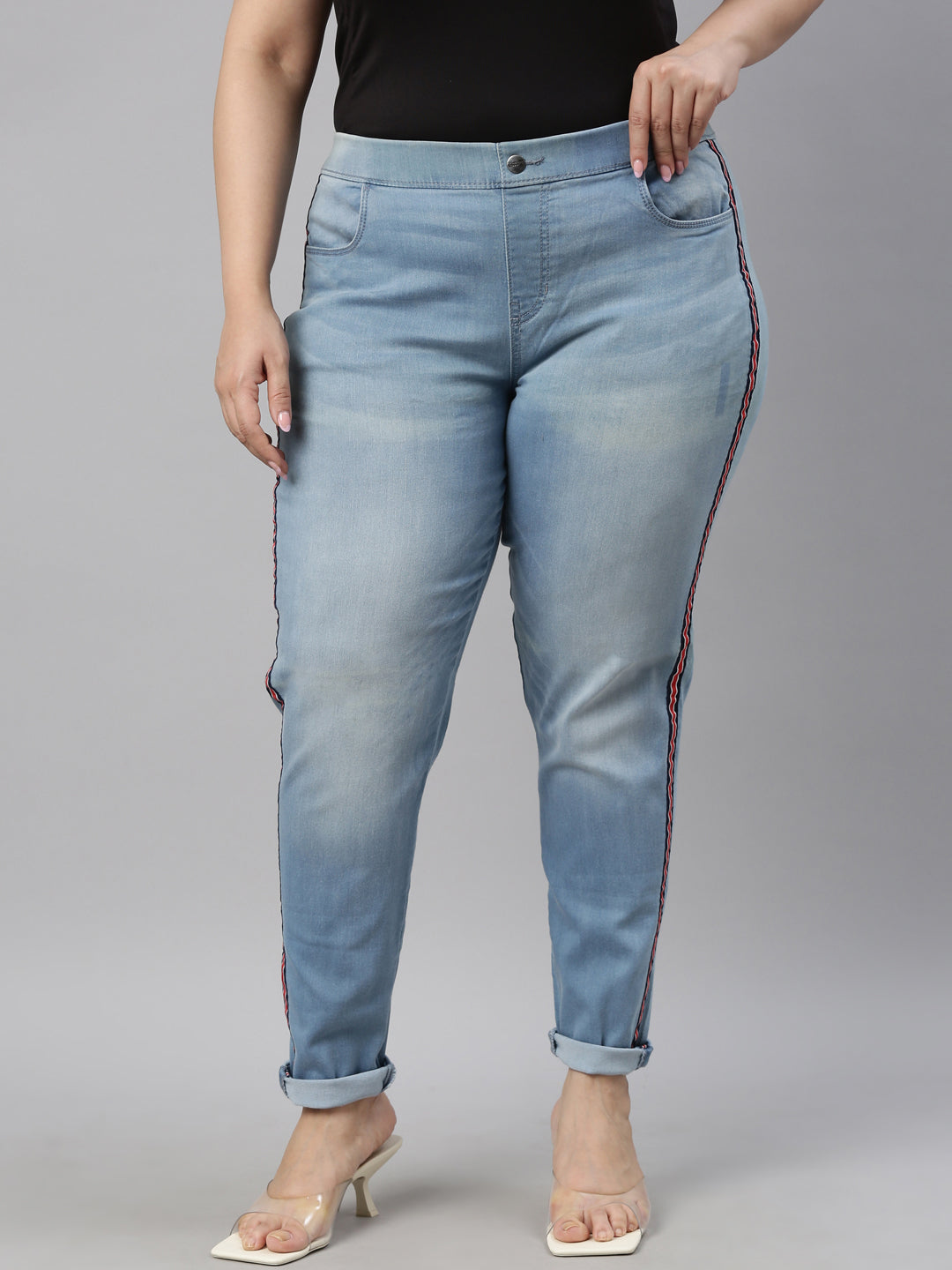 Buy GO COLORS Store Women Light Blue Denim Jeans Online at Best Prices in  India  JioMart
