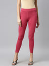 Rusty Rose Cotton Stretch Cropped Leggings