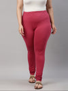 Medium Pink Cotton Stretch Churidar
