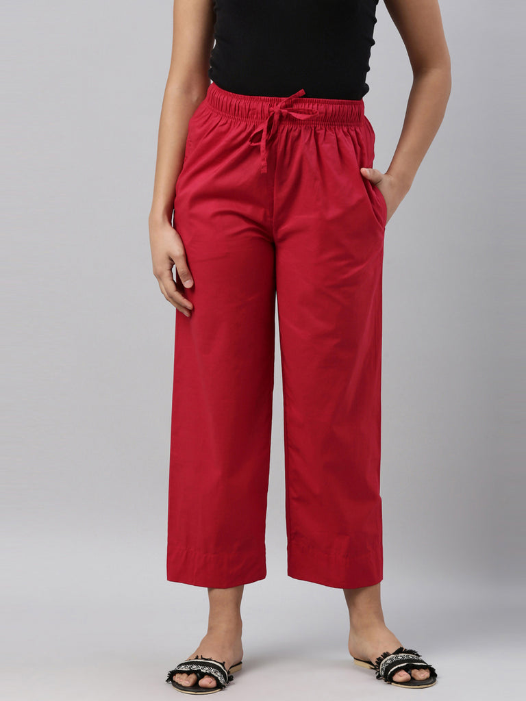 Sherrie Red Satin Wide Leg Pants - band of the free