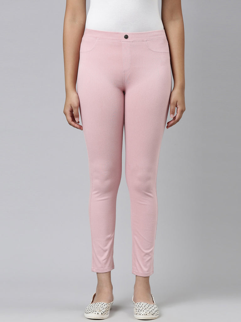 Buy Pink Jeans & Jeggings for Women by GLOSSIA Online