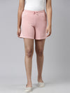 Baby Pink Cotton Knit Shorts