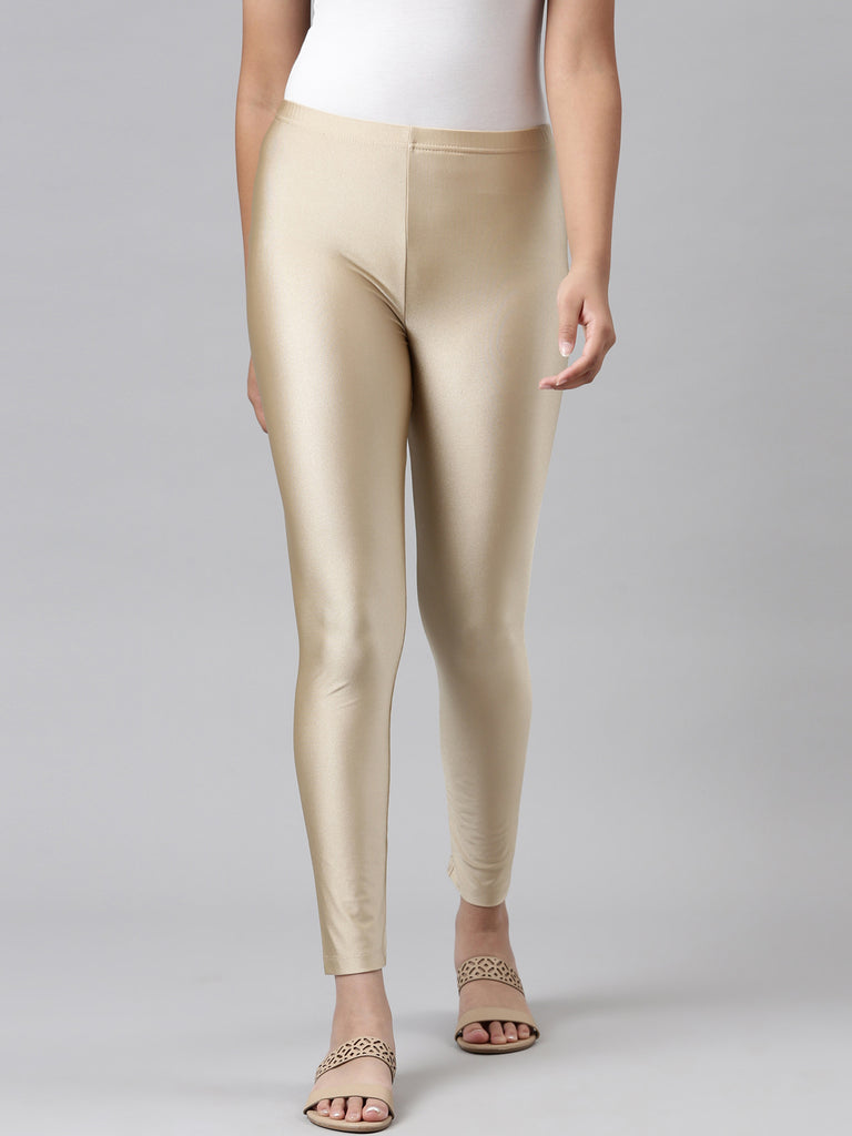 Buy Gold Leggings for Women by Twin Birds Online | Ajio.com