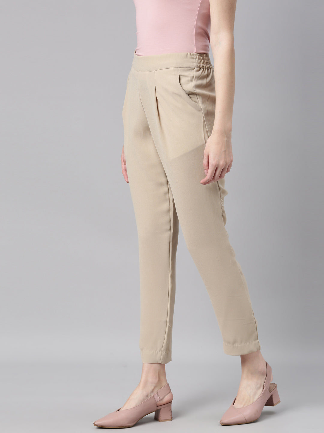 Buy online High Rise Flat Front Trousers from bottom wear for Women by  Mayra for ₹629 at 65% off | 2024 Limeroad.com