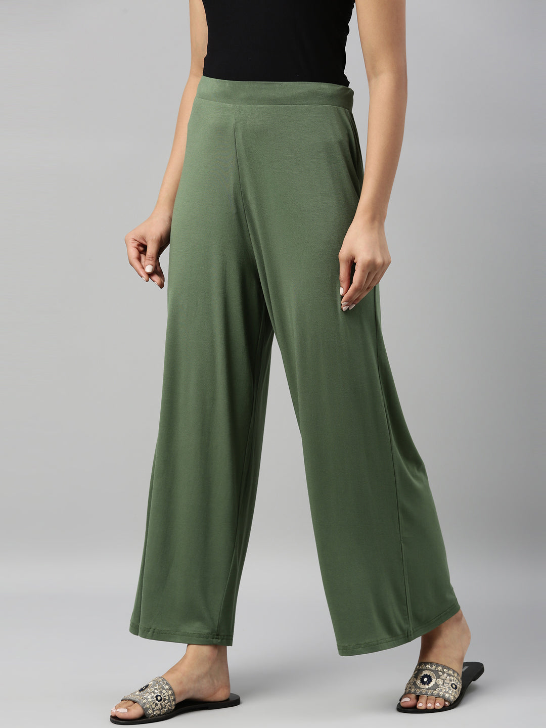 Happy Anywhere Wide Leg Palazzo Pants - Eleven-Eleven Boutique