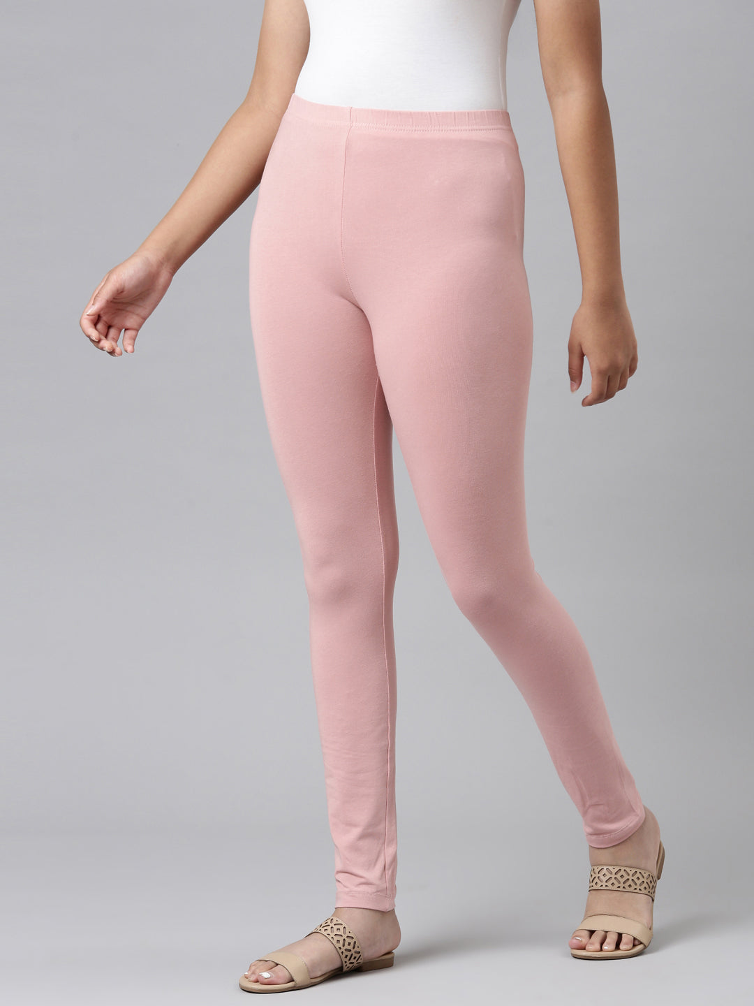 Women's Casual Ankle Length Leggings (One Size, Pink) 
