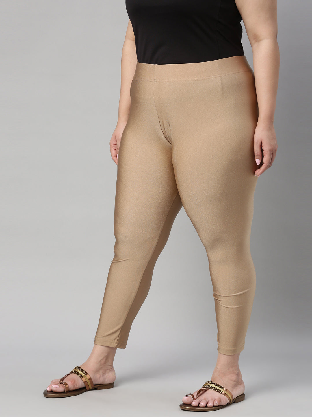 Gocolors Womens Shimmer Ankle Leggings Gold - 2, Gold, Xl - Villows  Shopping at Rs 299/piece, Dindigul