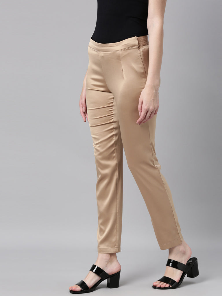 Buy Golden Trousers  Pants for Women by RIVI Online  Ajiocom